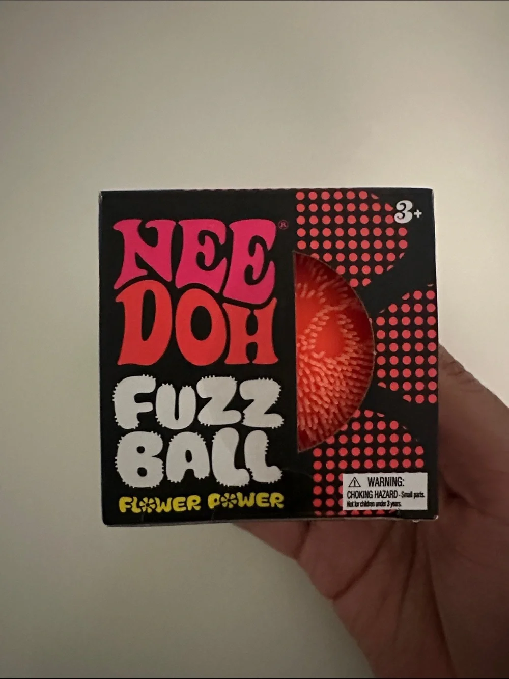 Orange Needoh Flower Power Fuzz Ball